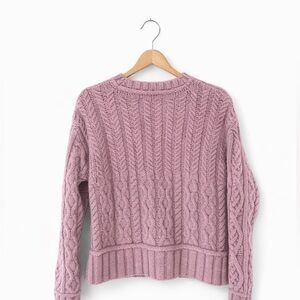 Lucky Brand Cable-Knit Crewneck Sweater Women’s Large Soft, Cozy, Classic Style